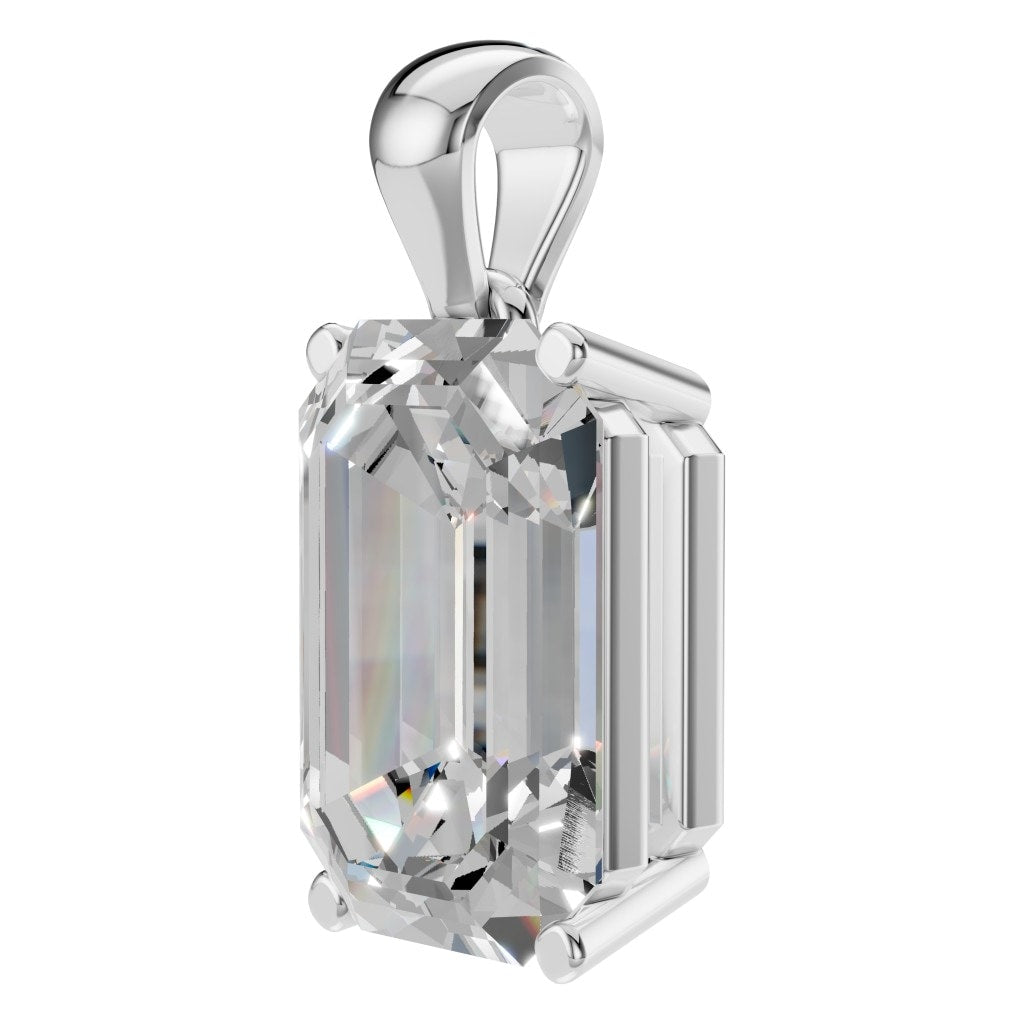 PE-1923 White Gold Pendant SET - ANGLE