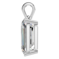 PE-1923 White Gold Pendant SET - Side View