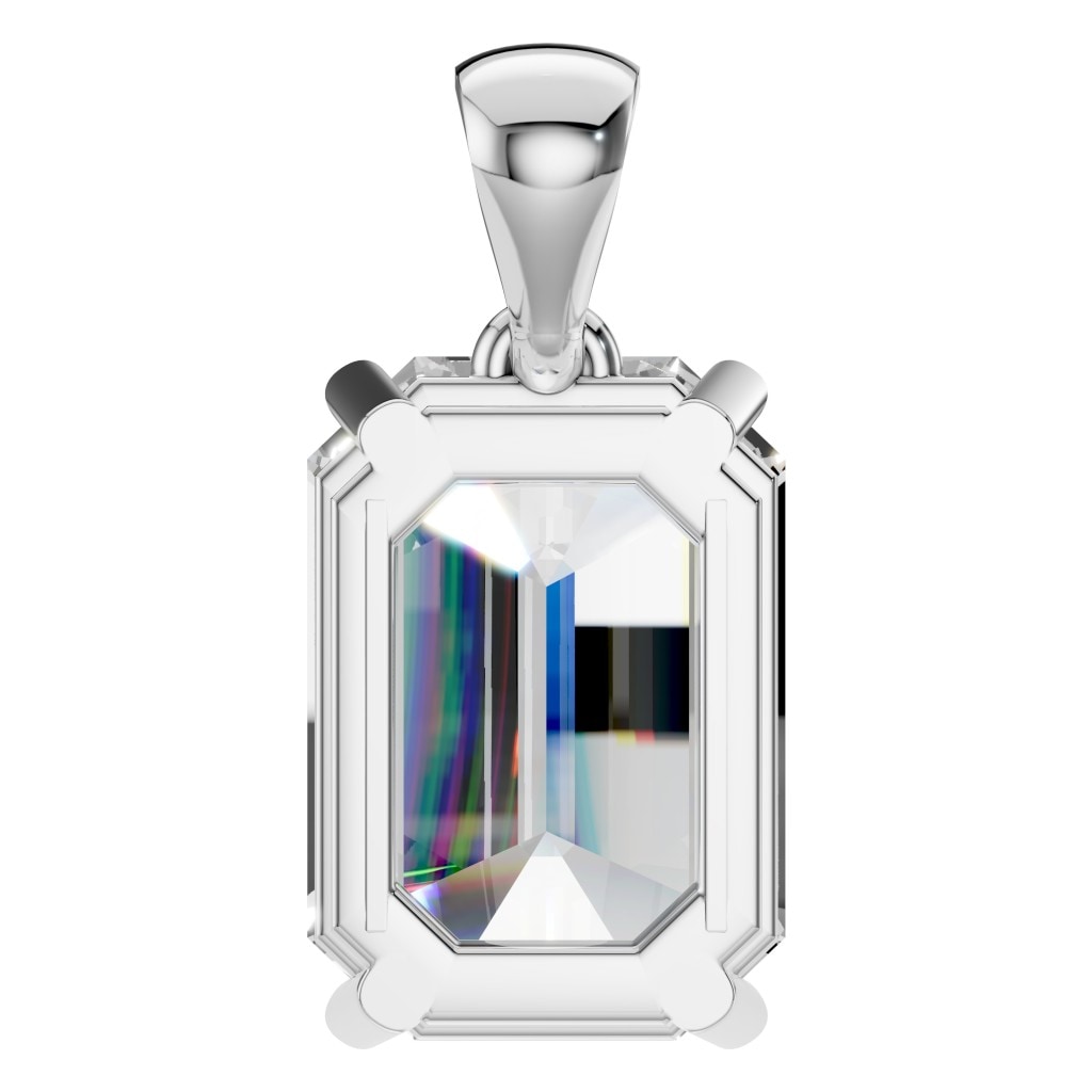 PE-1923 White Gold Pendant SET - BACK