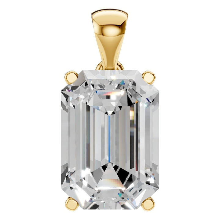 Solitaire Pendant Mounting - Emerald 10x7mm