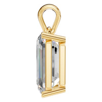 PE-1923 Yellow Gold Pendant SET - Side View