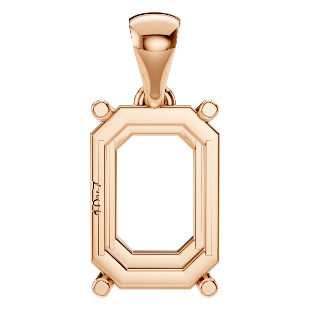 PE-1923 Rose Gold Pendant UNSET - Main View