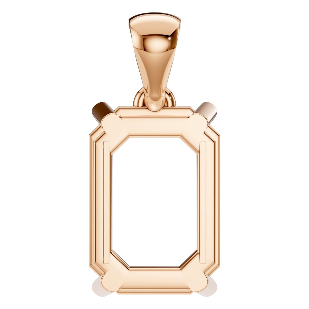 PE-1923 Rose Gold Pendant UNSET - BACK