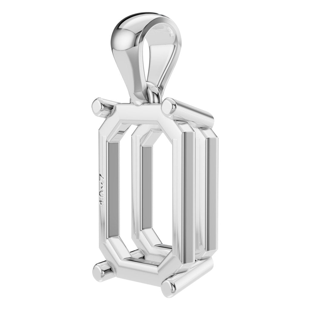 PE-1923 White Gold Pendant UNSET - ANGLE
