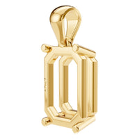 PE-1923 Yellow Gold Pendant UNSET - ANGLE