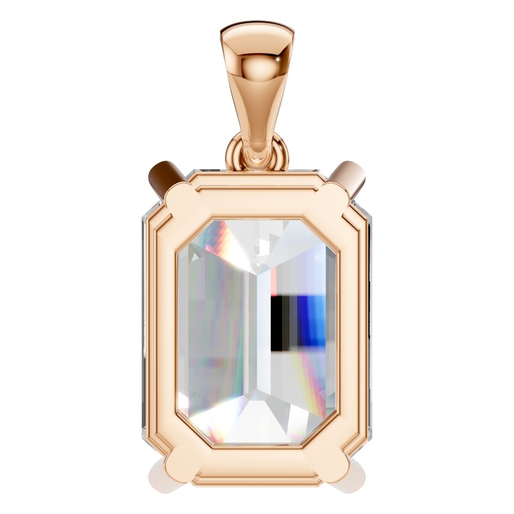 PE-1923 Rose Gold Pendant SET - BACK