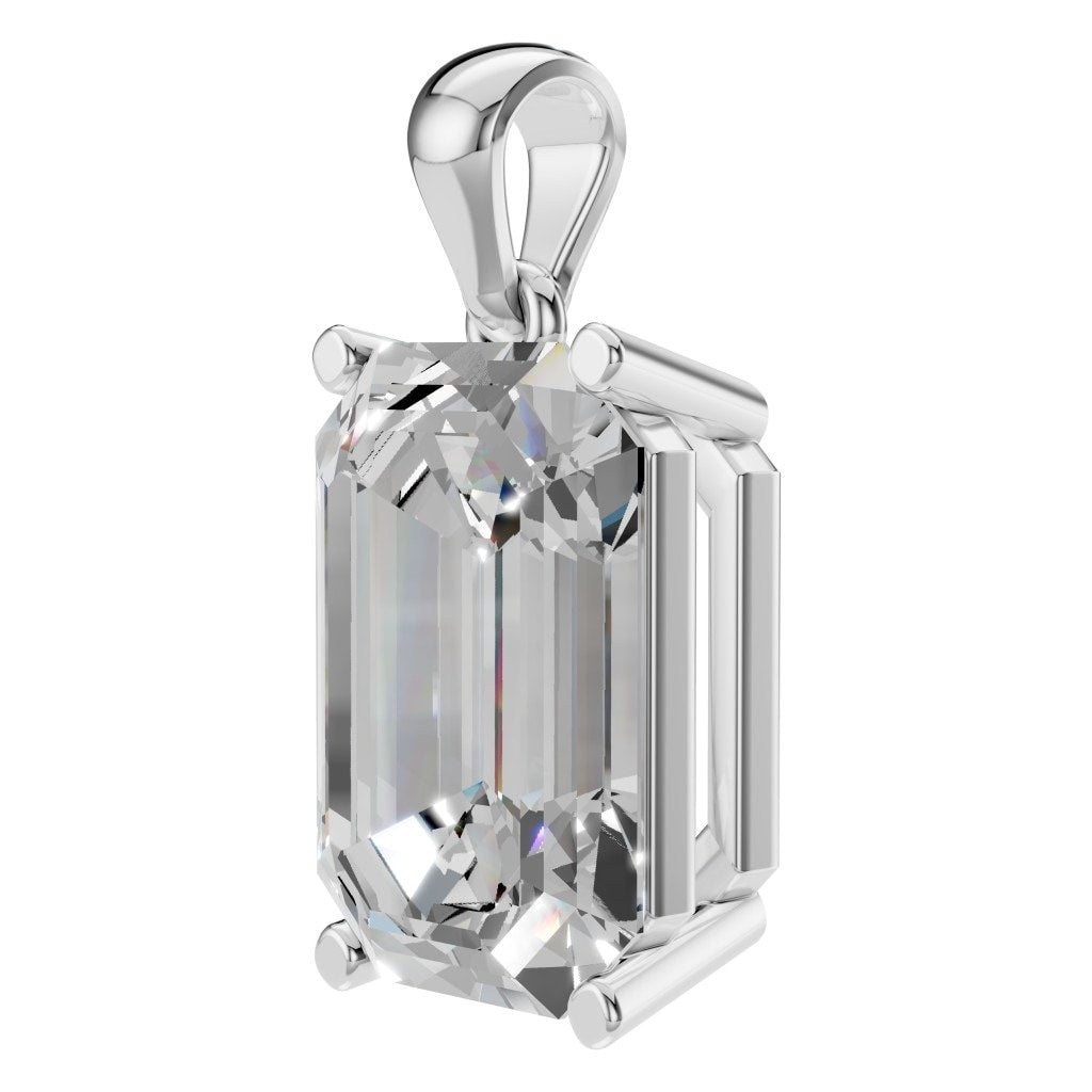 PE-1923 White Gold Pendant SET - ANGLE