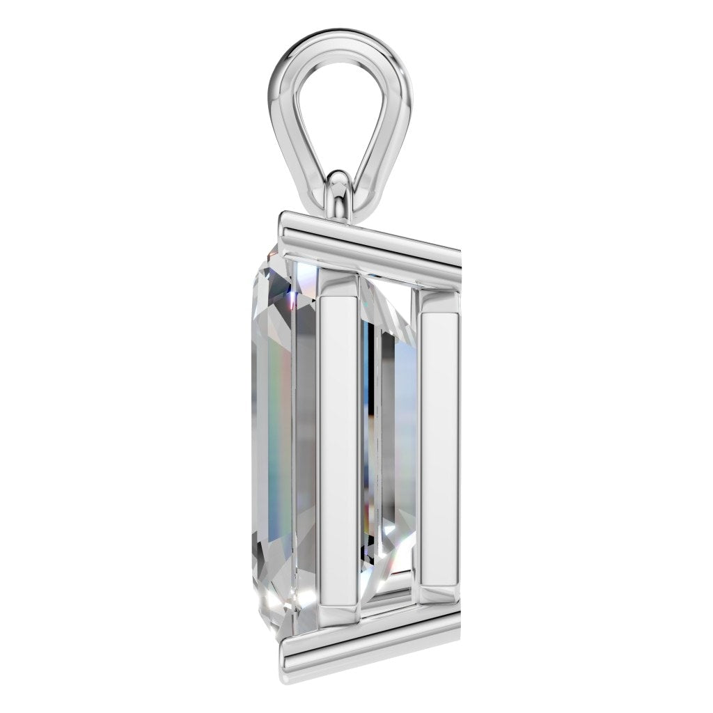 PE-1923 White Gold Pendant SET - Side View