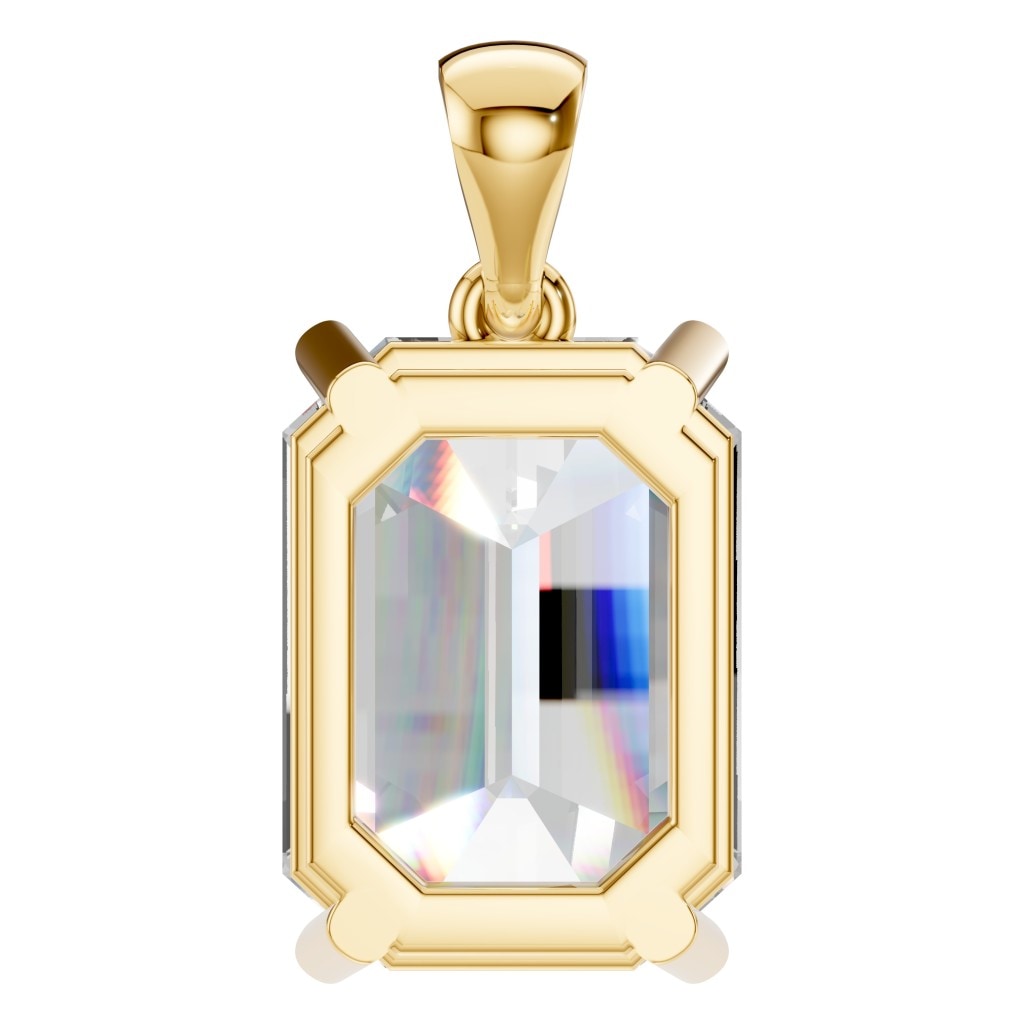 PE-1923 Yellow Gold Pendant SET - BACK