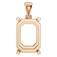 PE-1923 Rose Gold Pendant UNSET - Main View