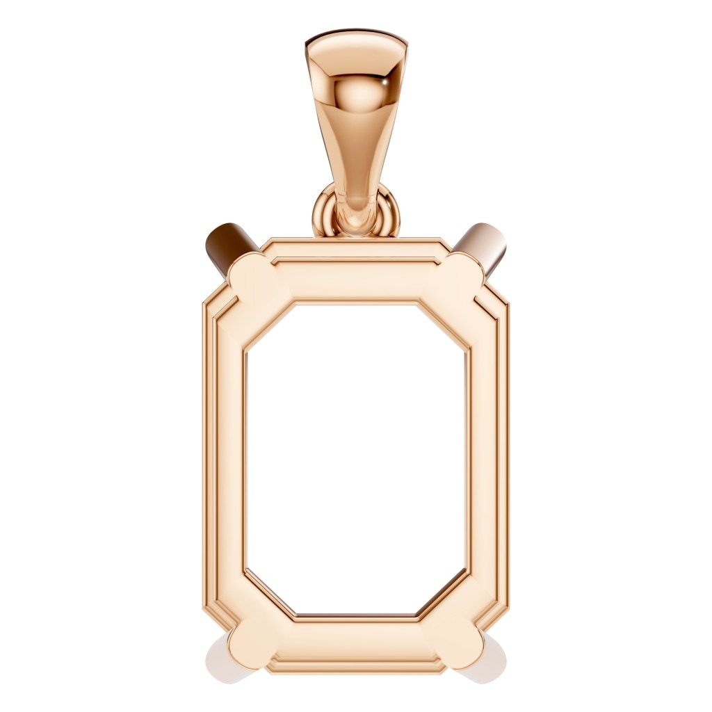 PE-1923 Rose Gold Pendant UNSET - BACK