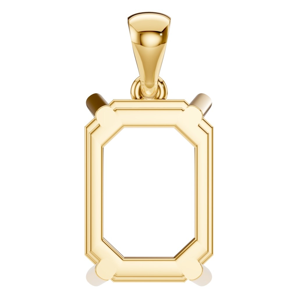 PE-1923 Yellow Gold Pendant UNSET - BACK