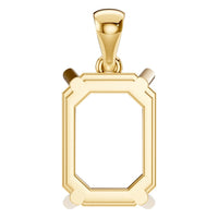 PE-1923 Yellow Gold Pendant UNSET - BACK