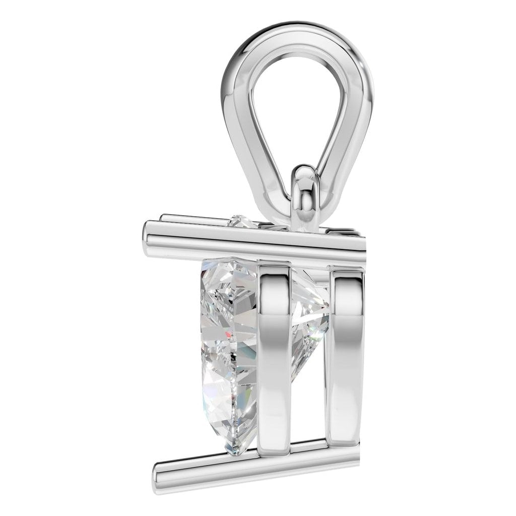 PE-1923 White Gold Pendant SET - Side View