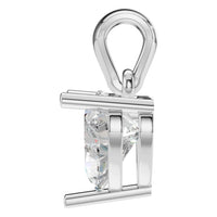 PE-1923 White Gold Pendant SET - Side View