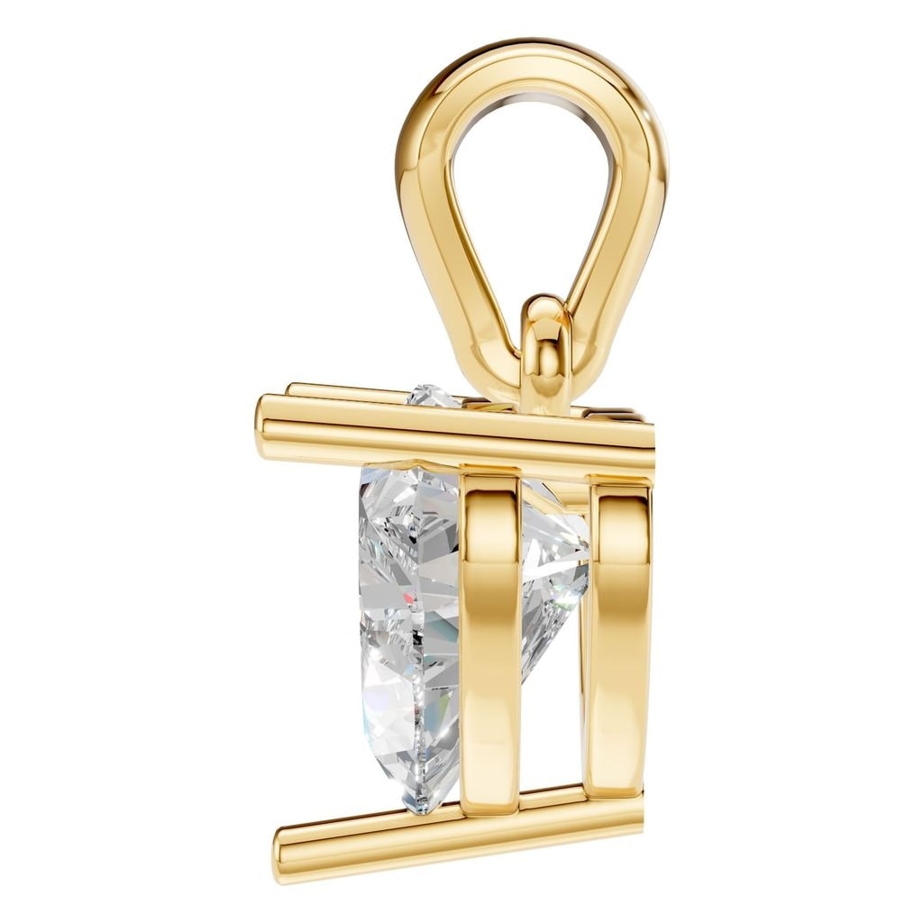 PE-1923 Yellow Gold Pendant SET - Side View