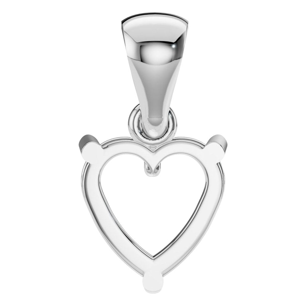 PE-1923 White Gold Pendant UNSET - BACK