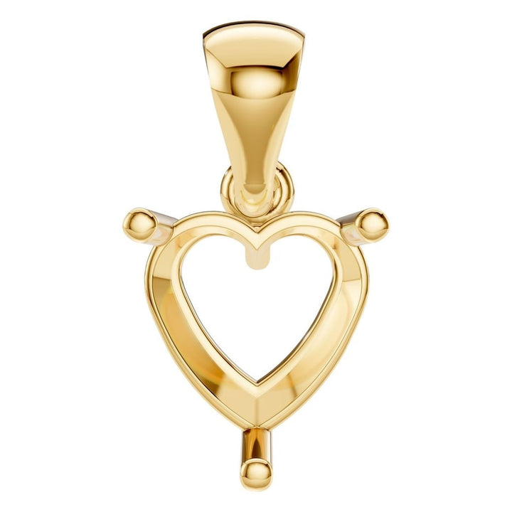 Solitaire Pendant Mounting - Heart 6mm