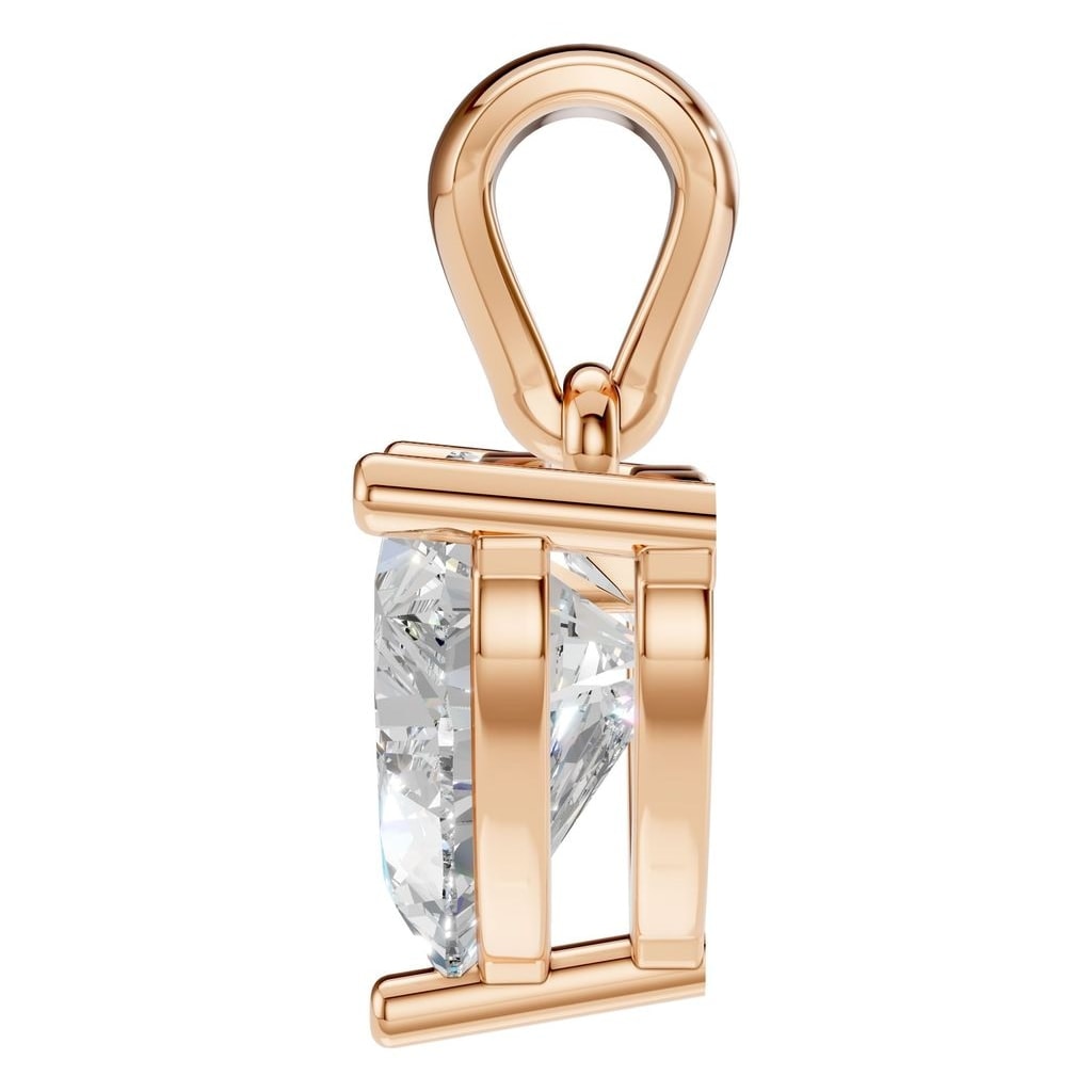 PE-1923 Rose Gold Pendant SET - Side View