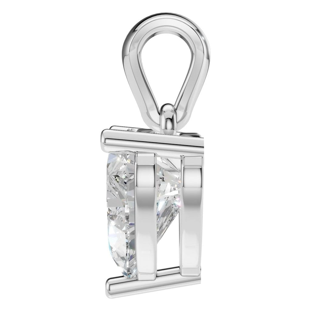 PE-1923 White Gold Pendant SET - Side View