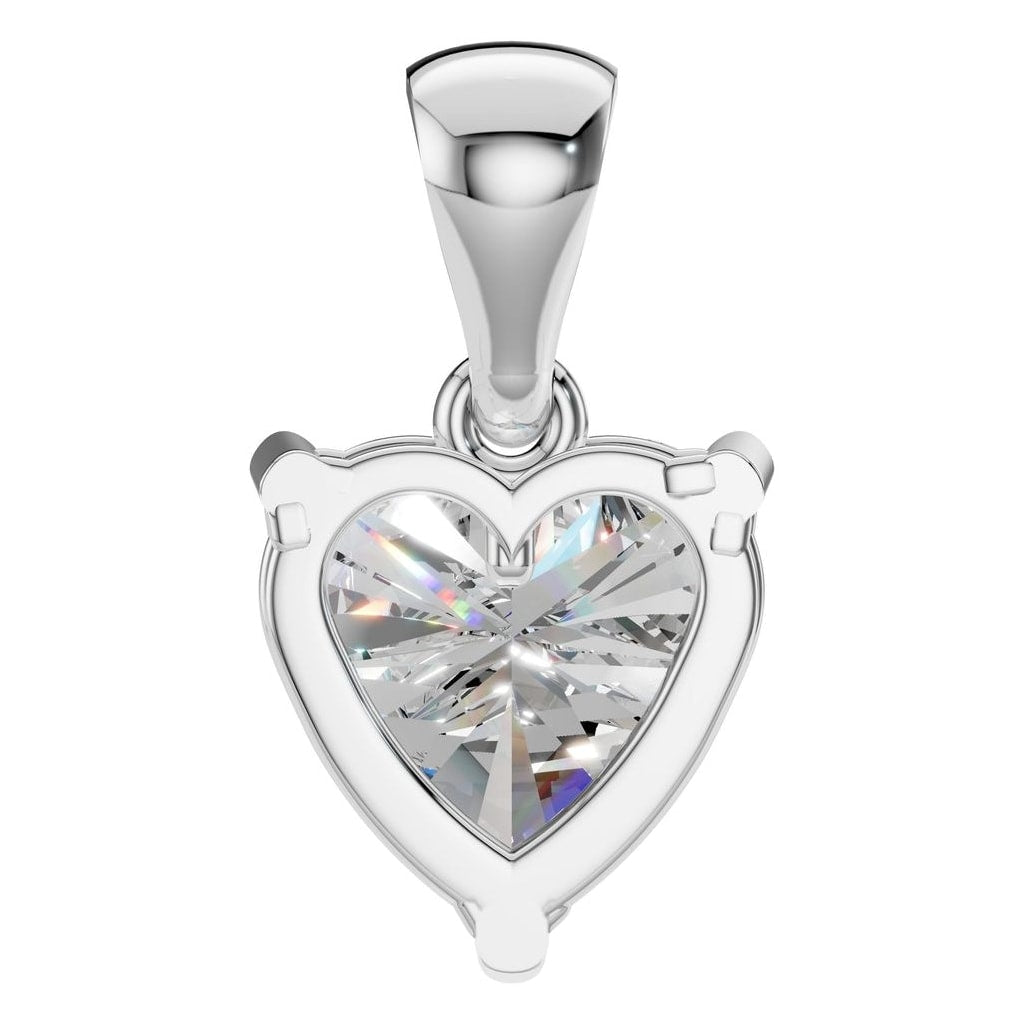 PE-1923 White Gold Pendant SET - BACK