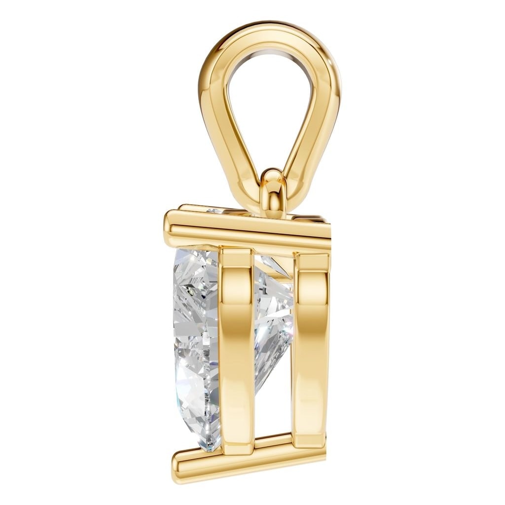 PE-1923 Yellow Gold Pendant SET - Side View