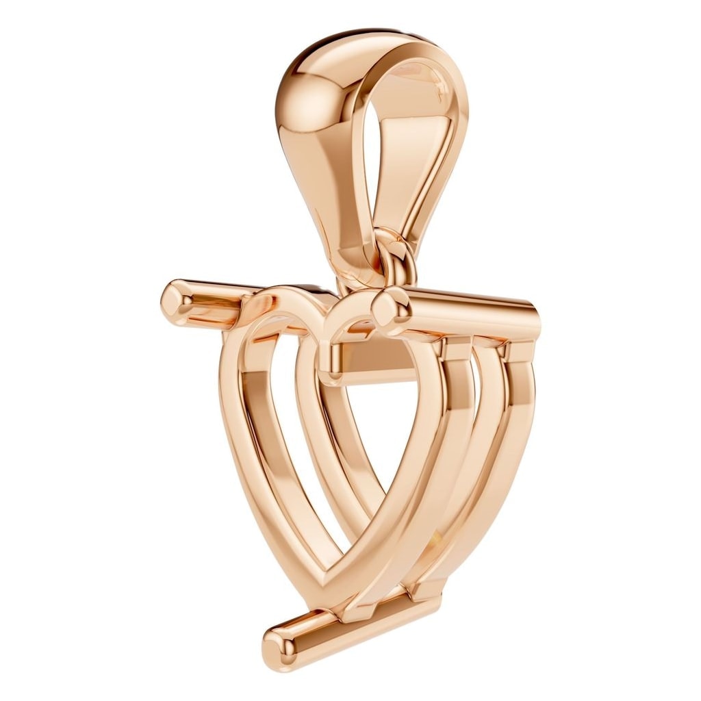 PE-1923 Rose Gold Pendant UNSET - ANGLE