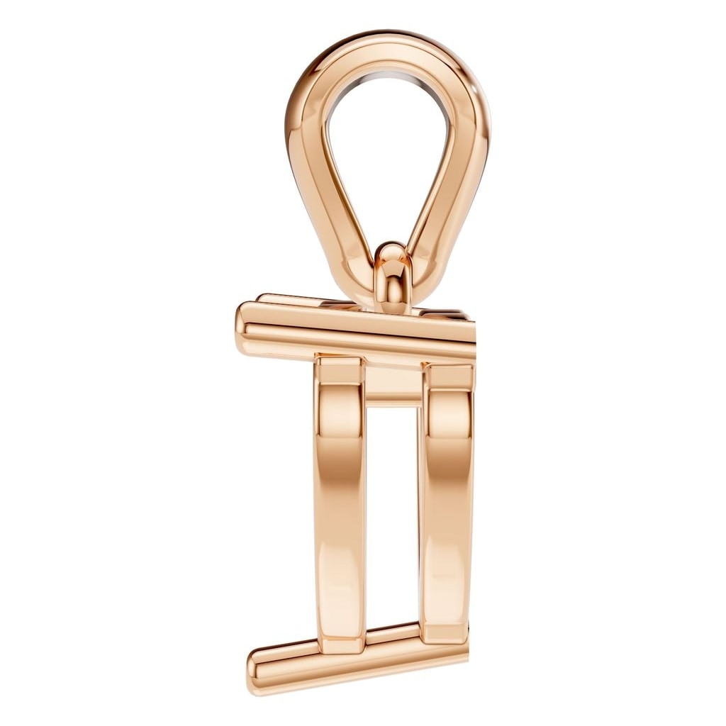 PE-1923 Rose Gold Pendant UNSET - Side View