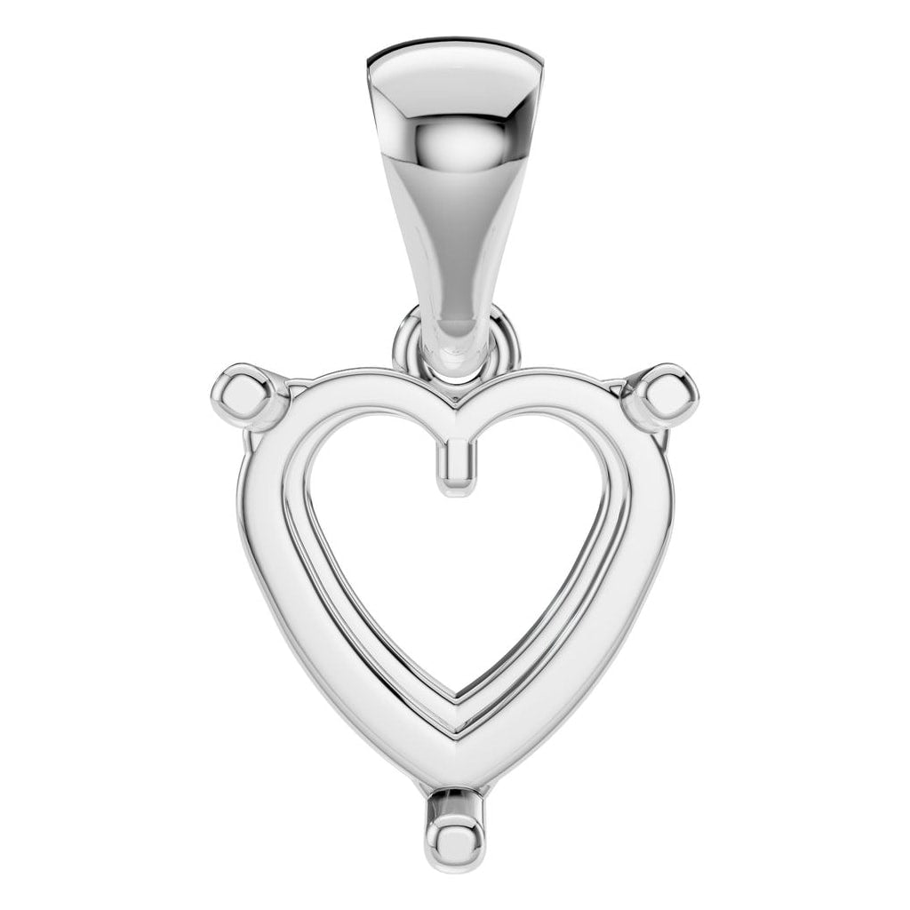 PE-1923 White Gold Pendant UNSET - Main View