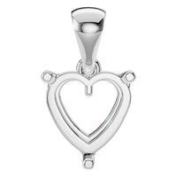 PE-1923 White Gold Pendant UNSET - Main View