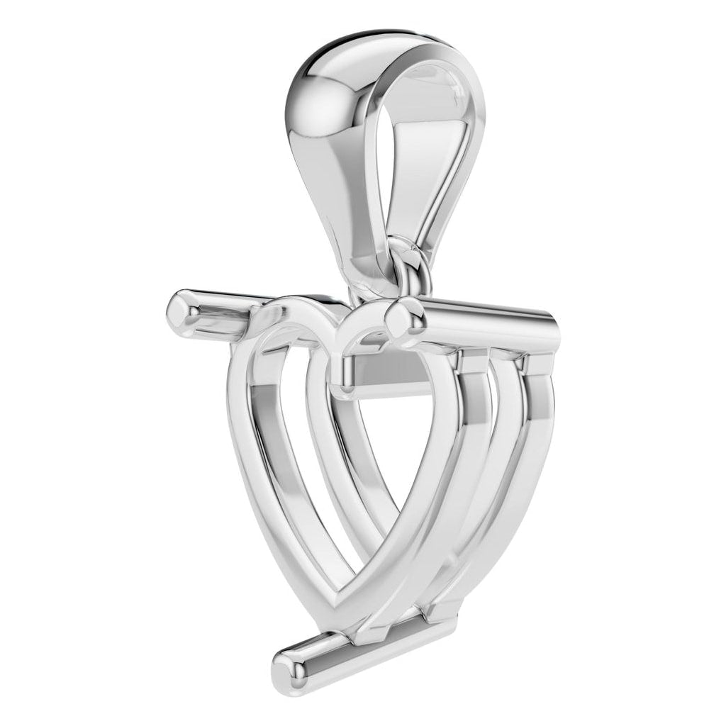 PE-1923 White Gold Pendant UNSET - ANGLE