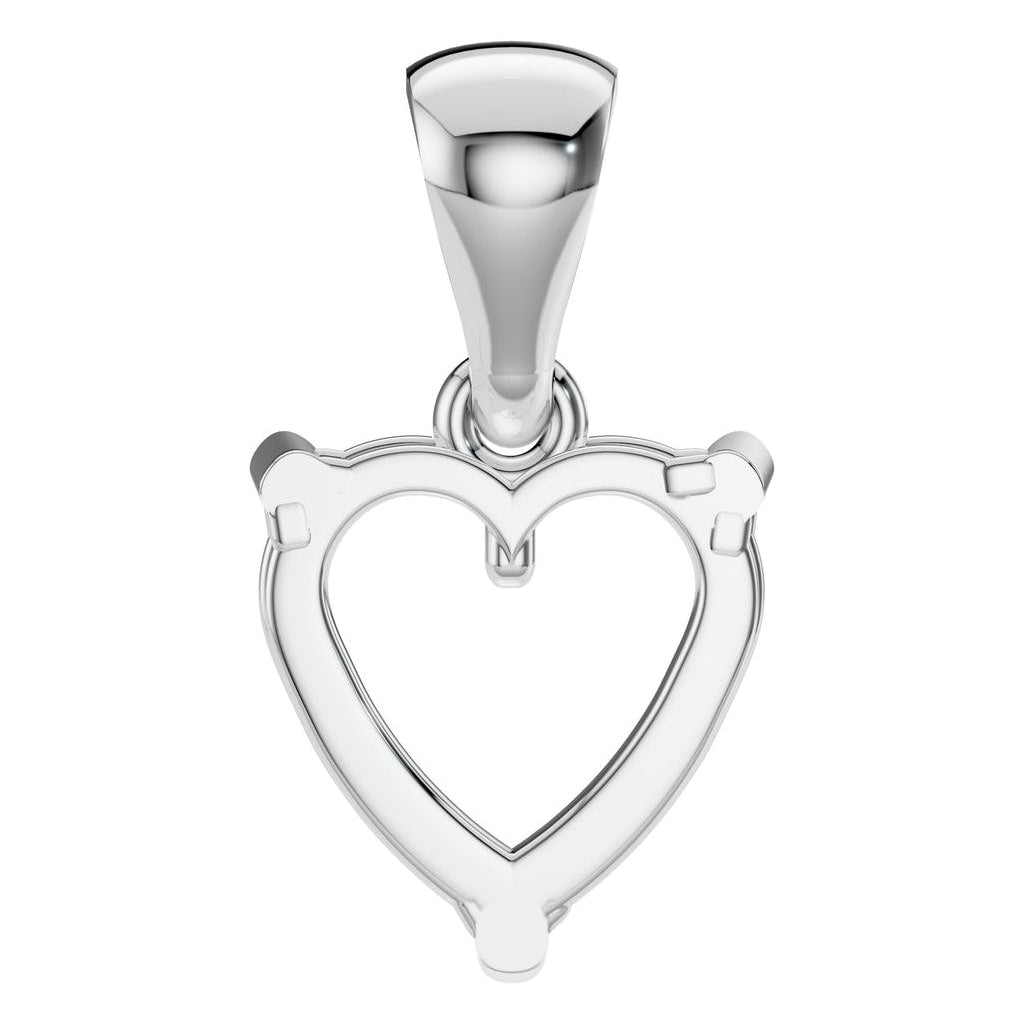 PE-1923 White Gold Pendant UNSET - BACK