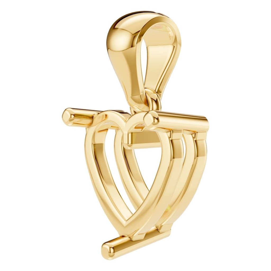 PE-1923 Yellow Gold Pendant UNSET - ANGLE