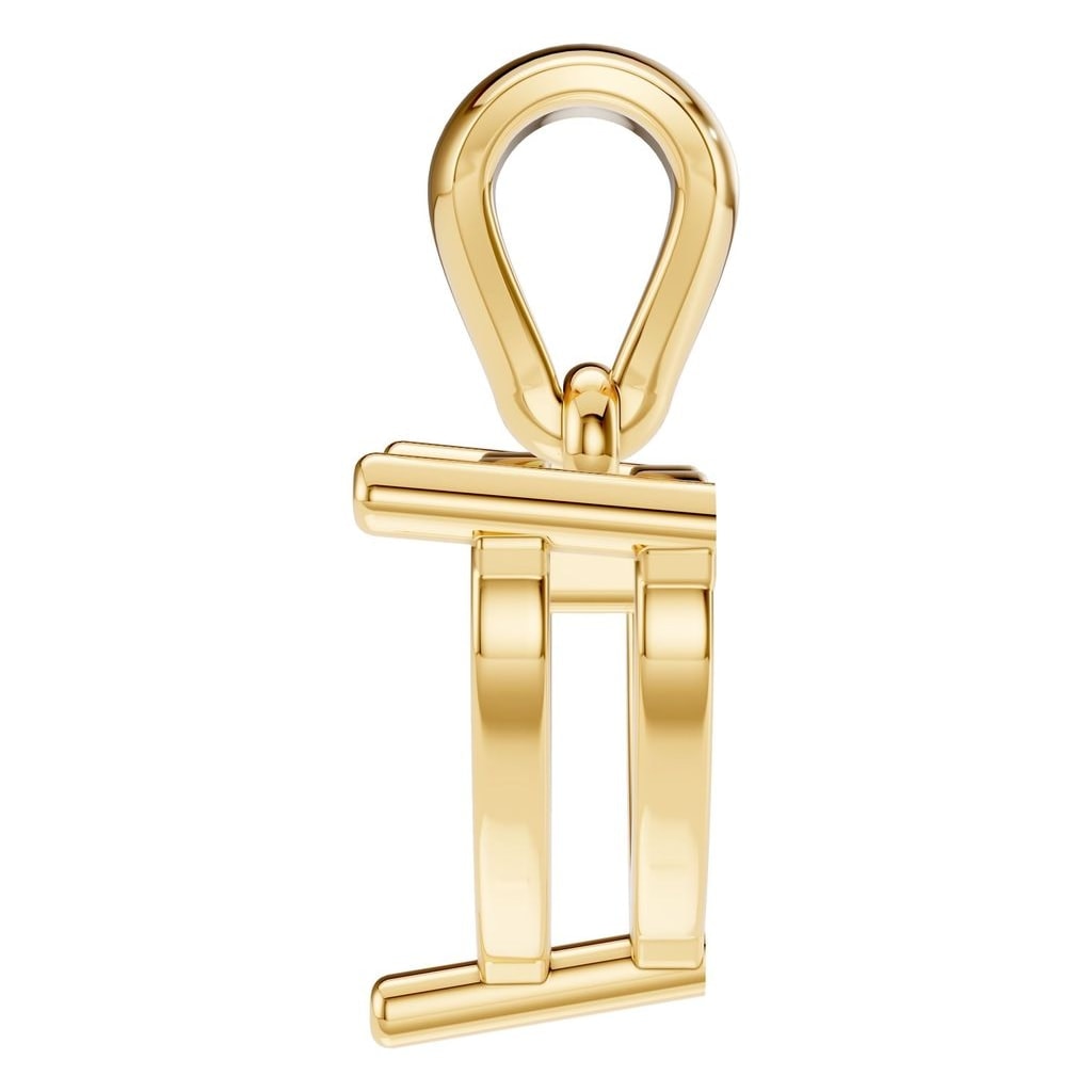 PE-1923 Yellow Gold Pendant UNSET - Side View