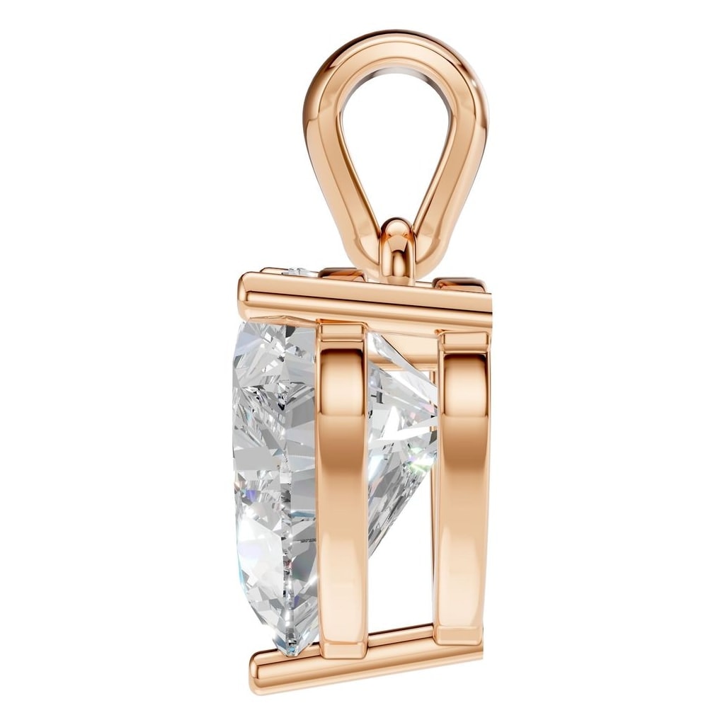 PE-1923 Rose Gold Pendant SET - Side View