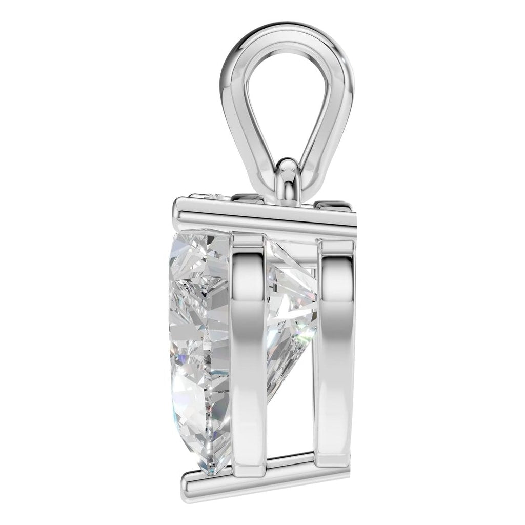 PE-1923 White Gold Pendant SET - Side View