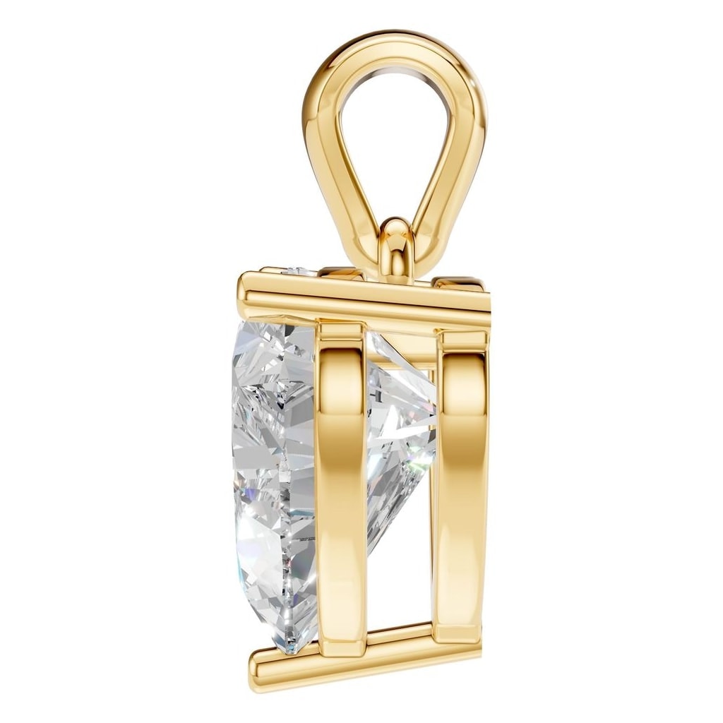 PE-1923 Yellow Gold Pendant SET - Side View