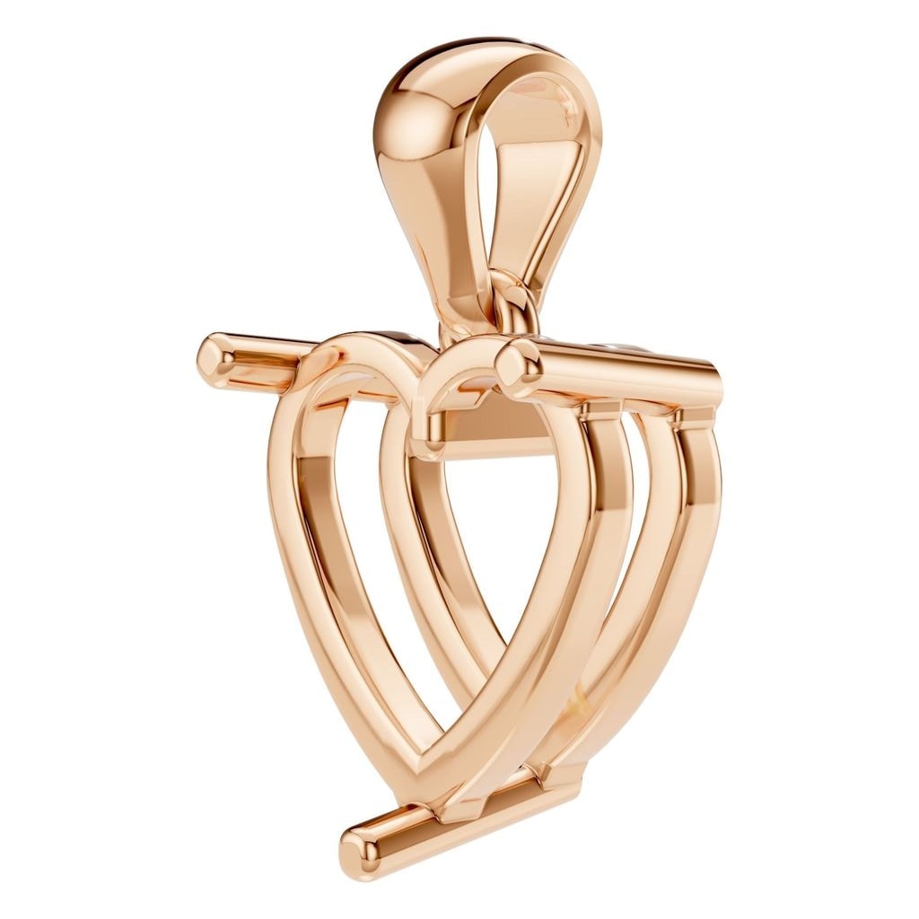 PE-1923 Rose Gold Pendant UNSET - ANGLE