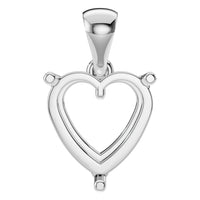PE-1923 White Gold Pendant UNSET - Main View
