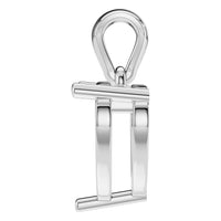 PE-1923 White Gold Pendant UNSET - Side View