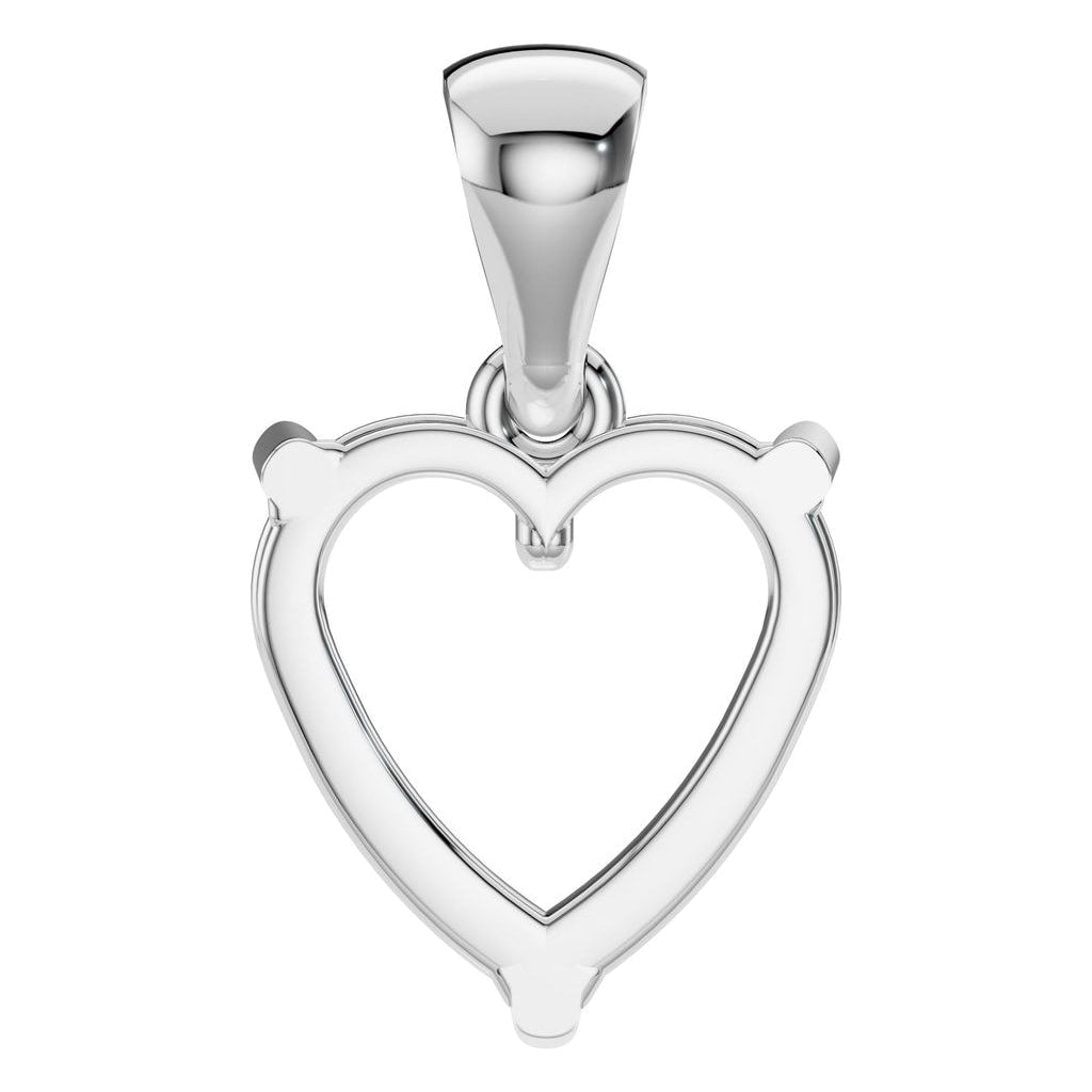 PE-1923 White Gold Pendant UNSET - BACK