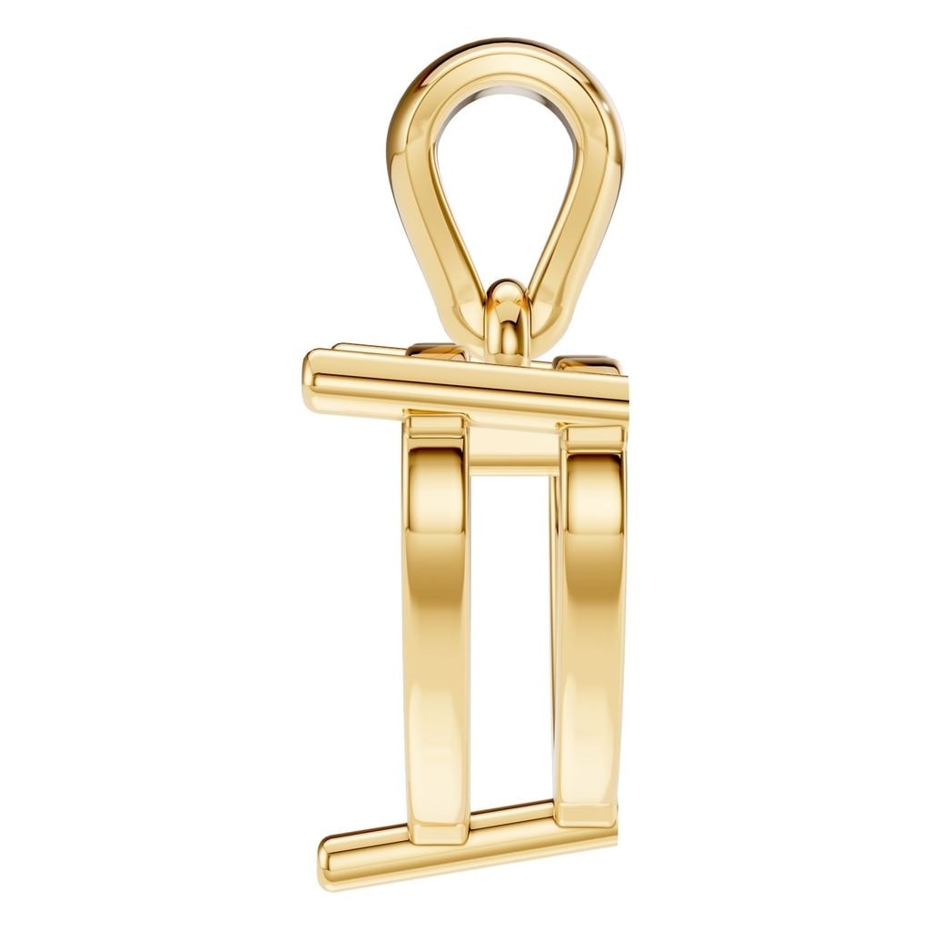 PE-1923 Yellow Gold Pendant UNSET - Side View