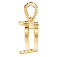 PE-1923 Yellow Gold Pendant UNSET - Side View