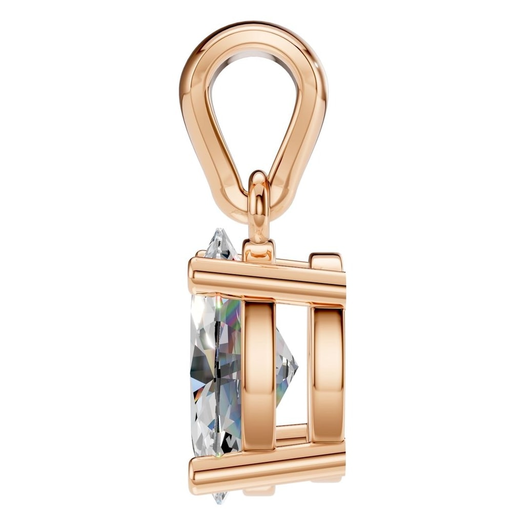 PE-1923 Rose Gold Pendant SET - Side View