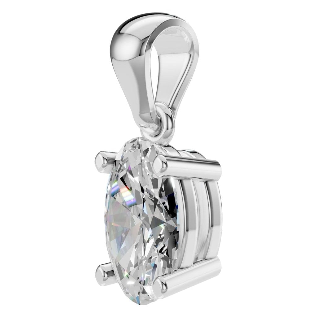 PE-1923 White Gold Pendant SET - ANGLE