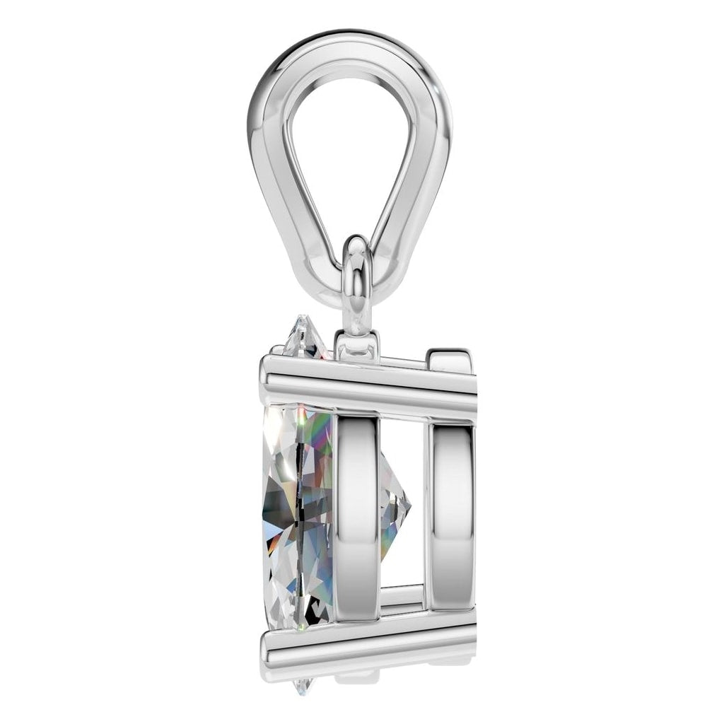 PE-1923 White Gold Pendant SET - Side View