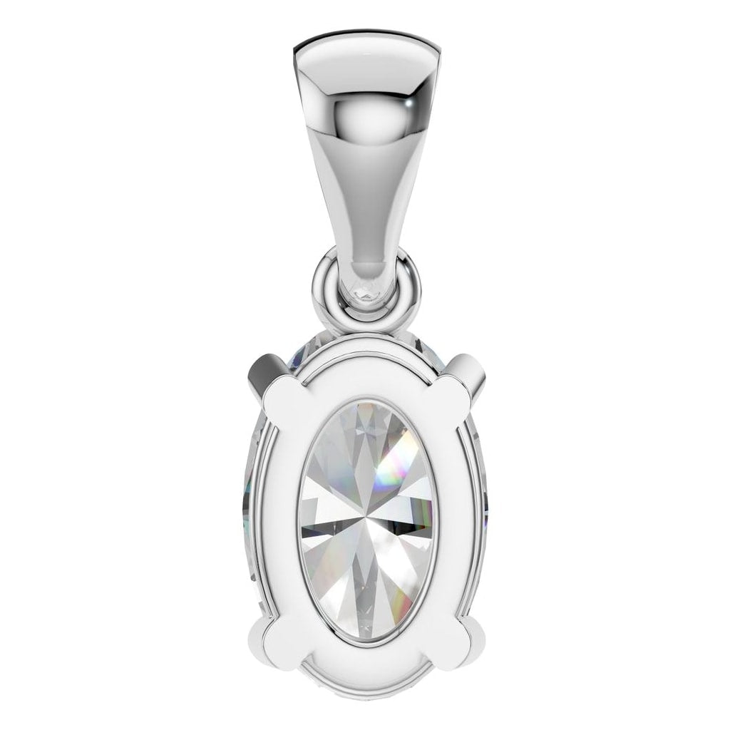 PE-1923 White Gold Pendant SET - BACK