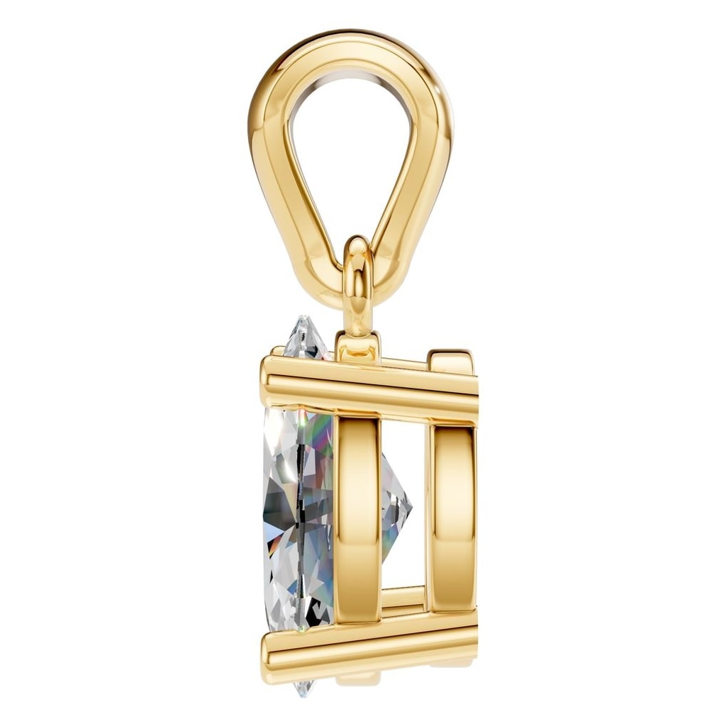 PE-1923 Yellow Gold Pendant SET - Side View