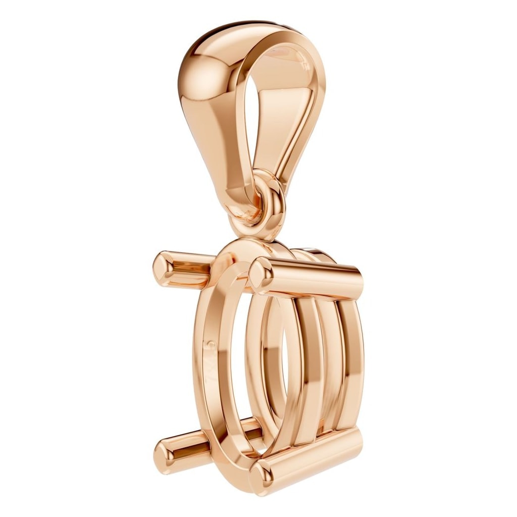 PE-1923 Rose Gold Pendant UNSET - ANGLE