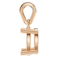 PE-1923 Rose Gold Pendant UNSET - Side View